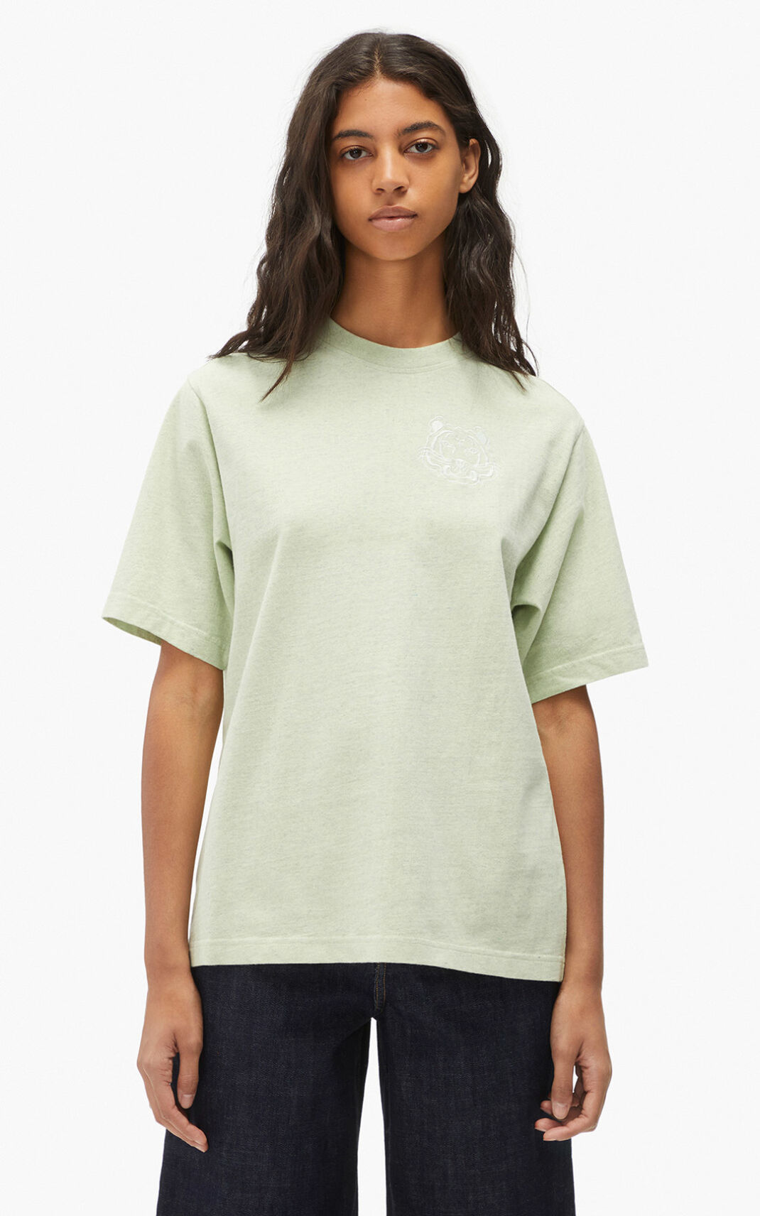 T Shirt Kenzo Femme RE/relaxed casual Vert XAZED-0894